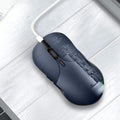 Blue smart voice mouse with 2.4G wireless connection and voice translation function on desktop
