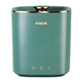 Green or white portable mini washing machine with digital controls for dormitory and travel laundry.