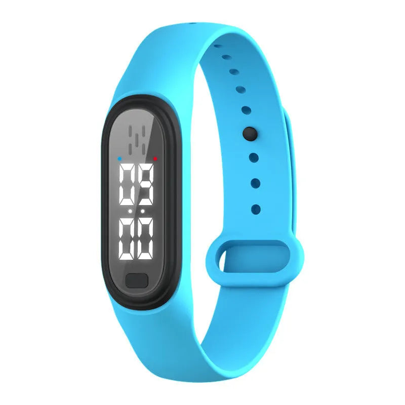 Ultrasonic electronic mosquito repellent watch in black, white, blue, or pink colours