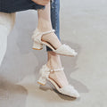 Women's Dorsay style flats with ankle strap and 3cm low heels in suede material