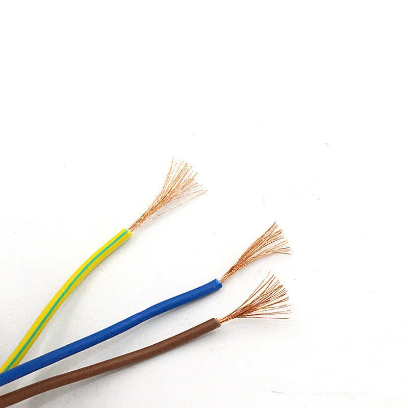 Black American standard three-pin plug power cord, 1.2 metres long.