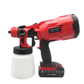 Blue cordless paint spraying machine with watering can and lithium battery