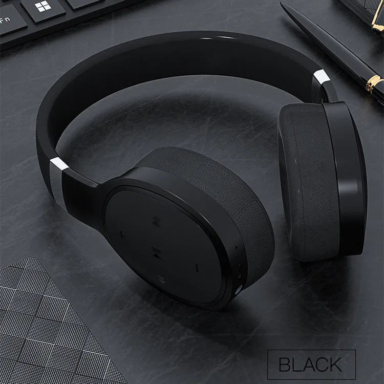 Wireless Bluetooth headset with 40mm speakers available in black, blue, grey, or white colours