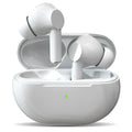 Pro4 wireless Bluetooth headset with two earpieces and a charging case in black or white.