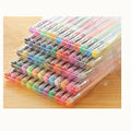 100 gel colour pens in assorted bright watercolour and highlighter colours with dual 0.5mm and 1.0mm tips