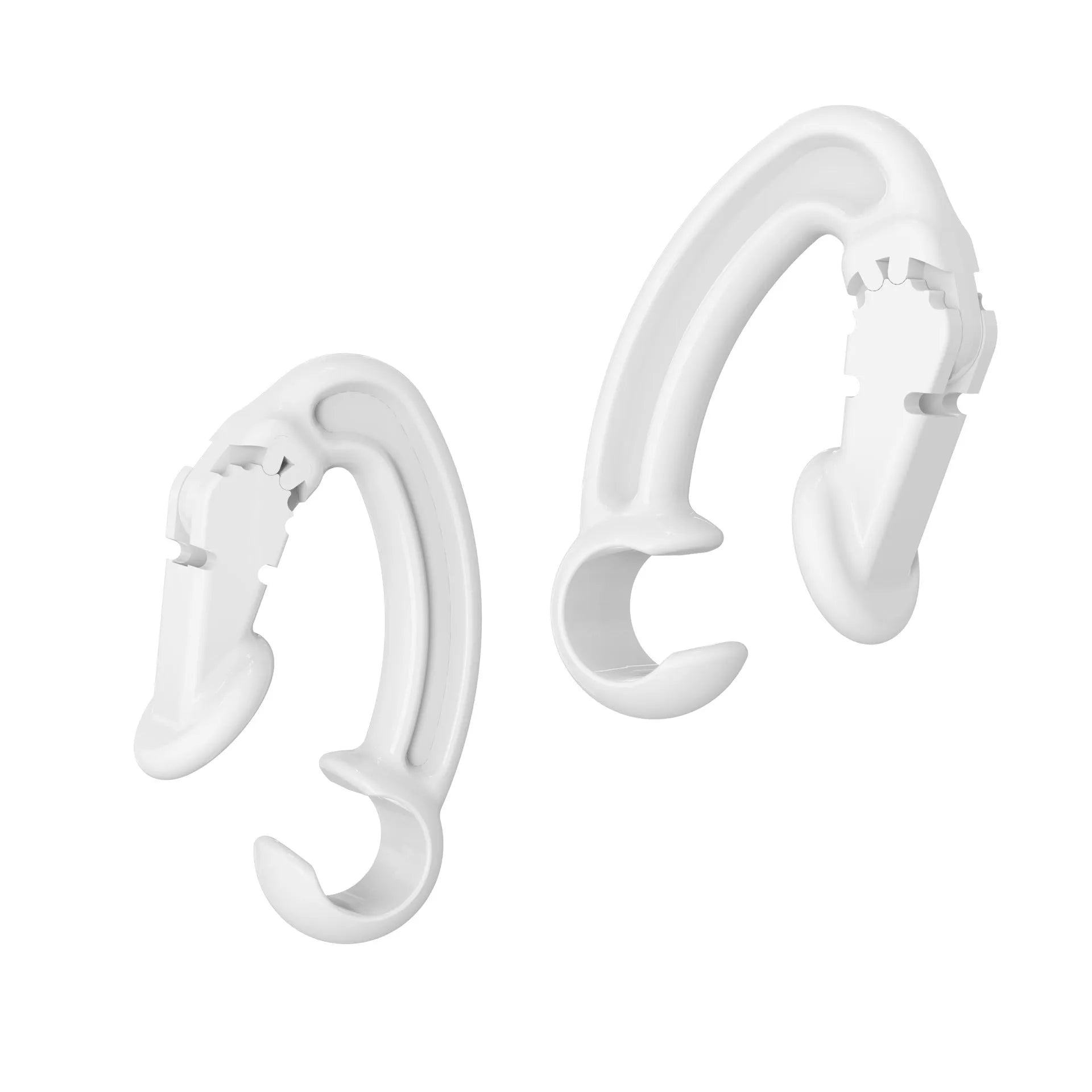 Anti-lost clip back cover for Apple Airpods in six colours: white, yellow, silver, rose red, grey, and black.