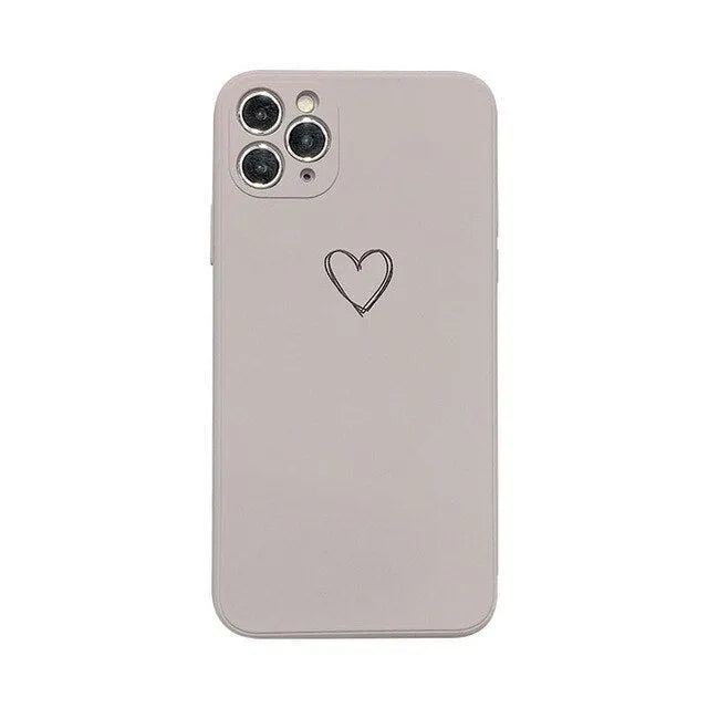 Silicone TPU back cover phone case for Apple iPhone, shown in multiple solid colour options.