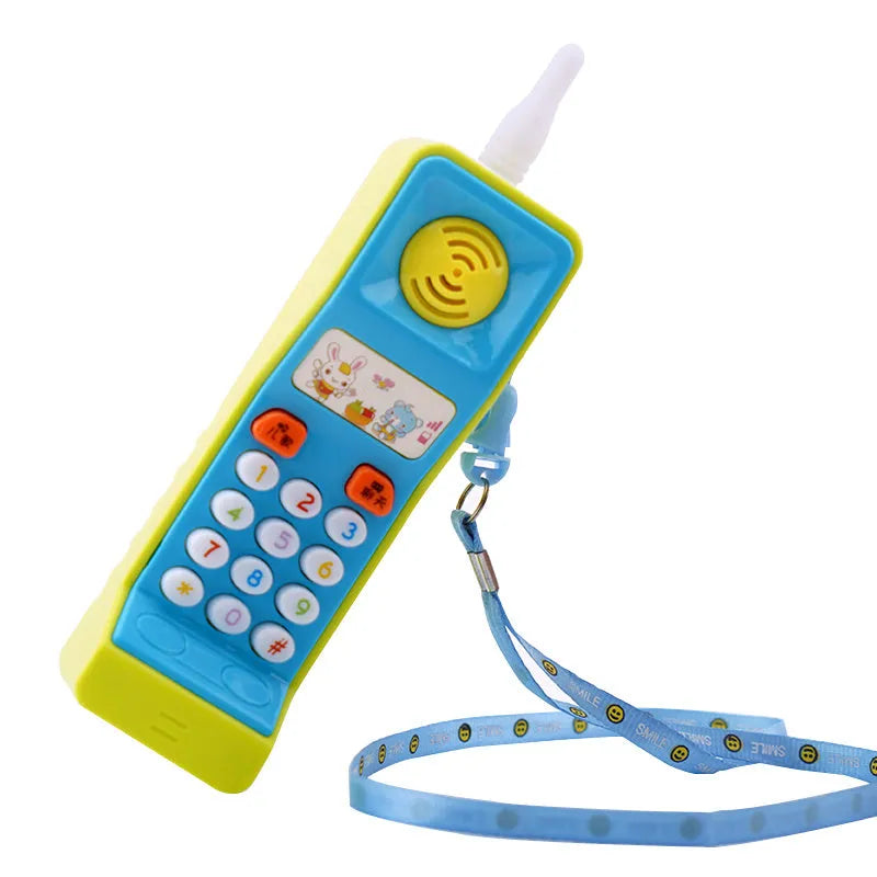 Children's battery-operated sound and light educational toy with cartoon animal design