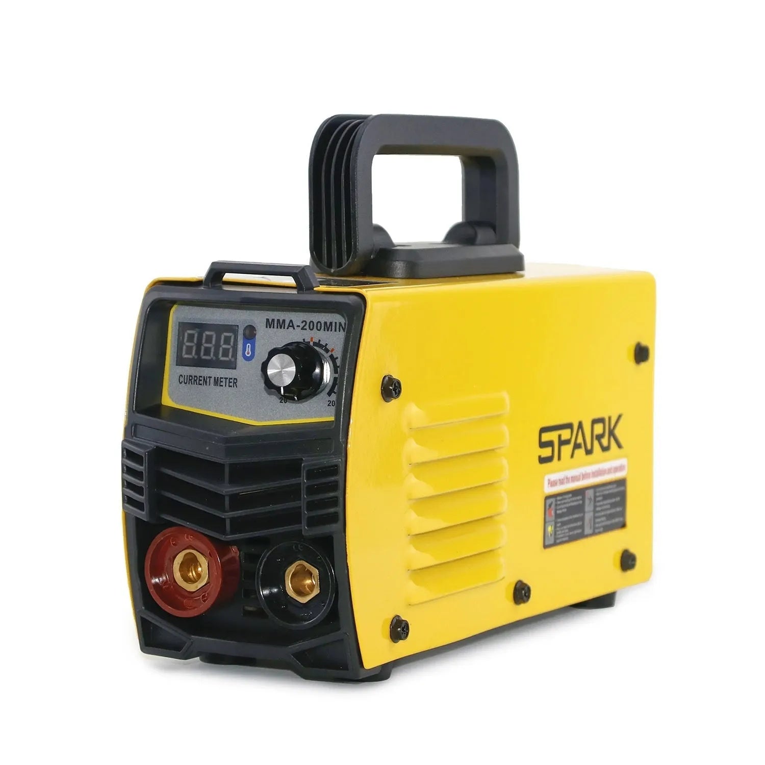 MMA-200MIN 220V DC inverter welding machine with welding tongs, clamps, and face shield accessories
