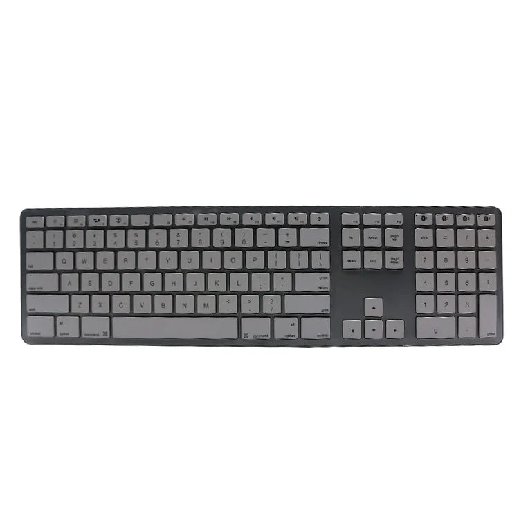 White wireless Bluetooth keyboard with 109 keys and three-key zone layout