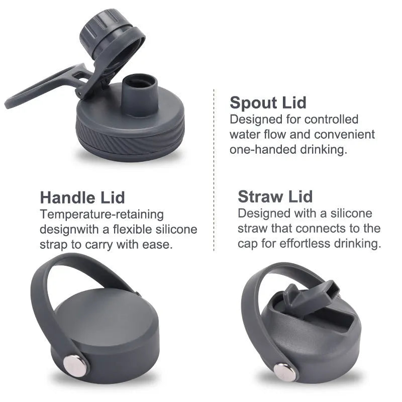 Plastic cup lid with handle in Desert colour for outdoor sports water bottle