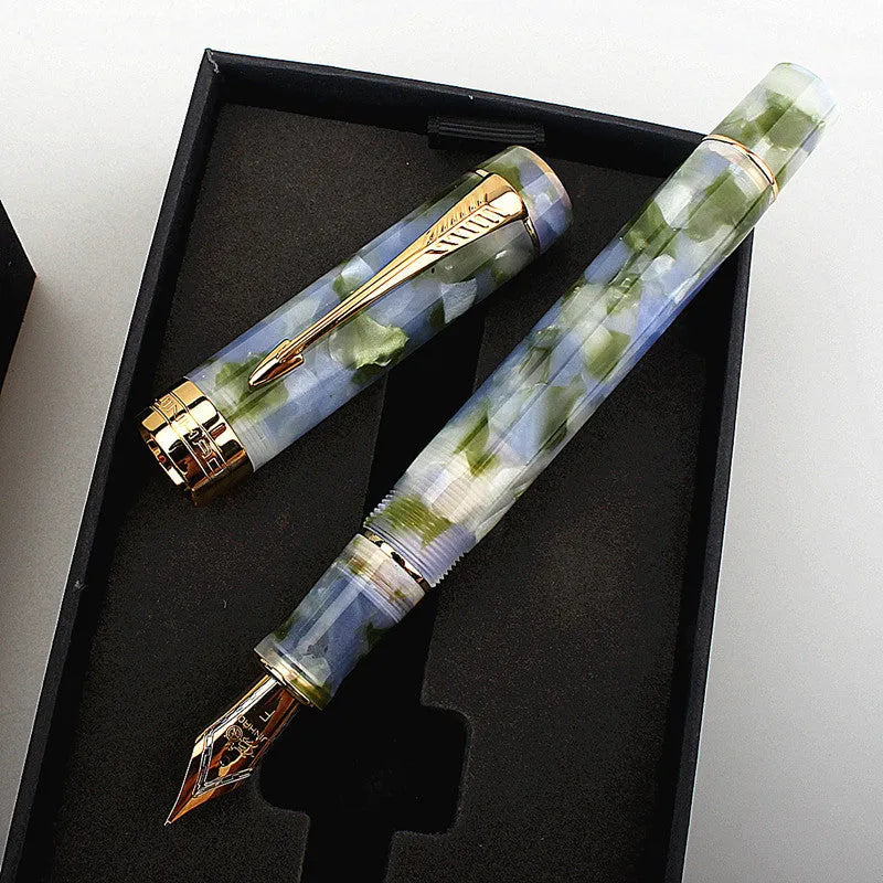 Deep bath green metal pen showing three available tip size options