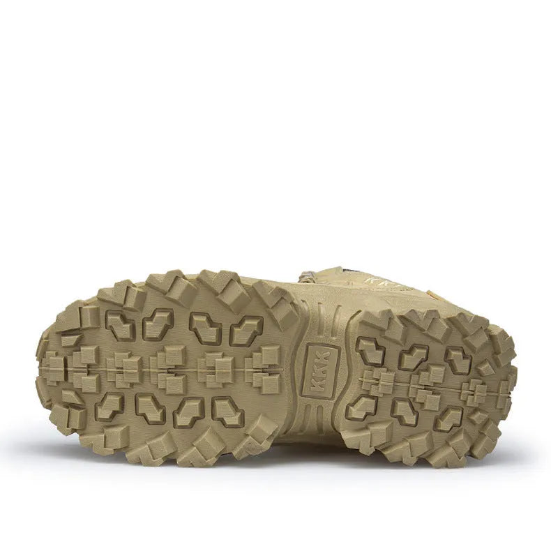 Men's US Army Delta Tactical Boots in black or sand with rubber sole for outdoor use.