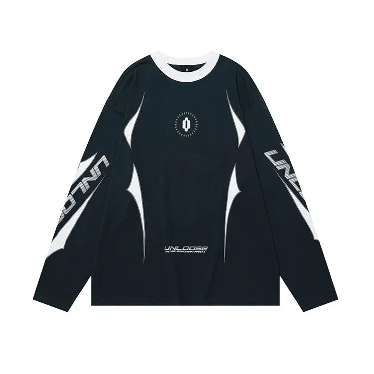 Men's grey khaki cotton drop shoulder sweatshirt with letter print and round neck