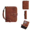 Women's compact zipper coin purse wallet with integrated card slots in multiple colour options