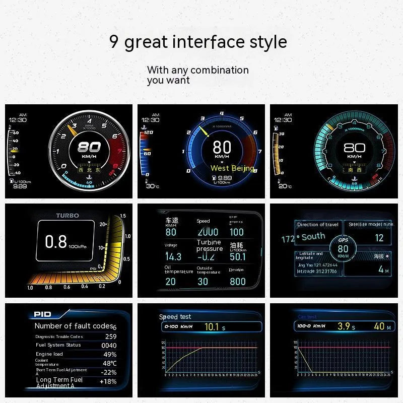 A600 OBD2 driving computer with GPS and BeiDou navigation on vehicle dashboard