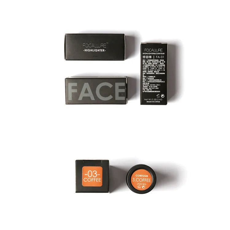 Perfection Face Contour Highlighter cream pot with four shade options A, B, C, D.