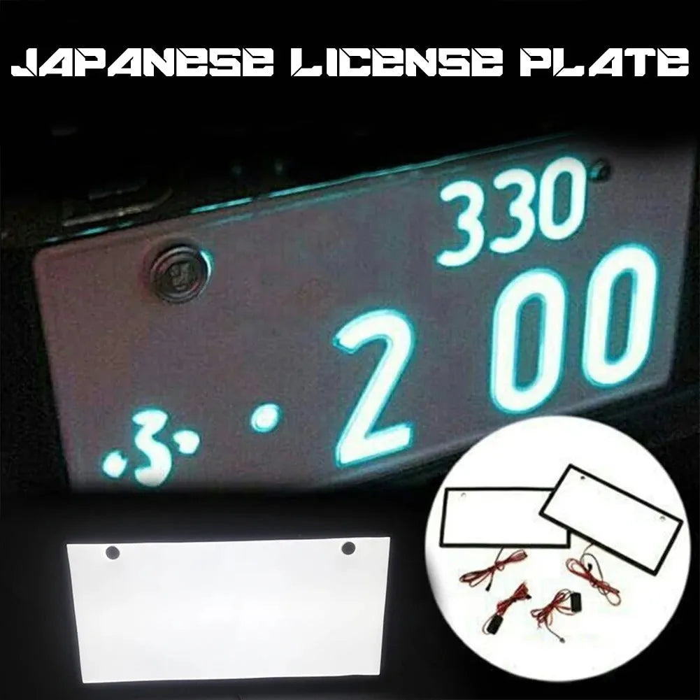 Two white LED license plate light units for truck and van installation