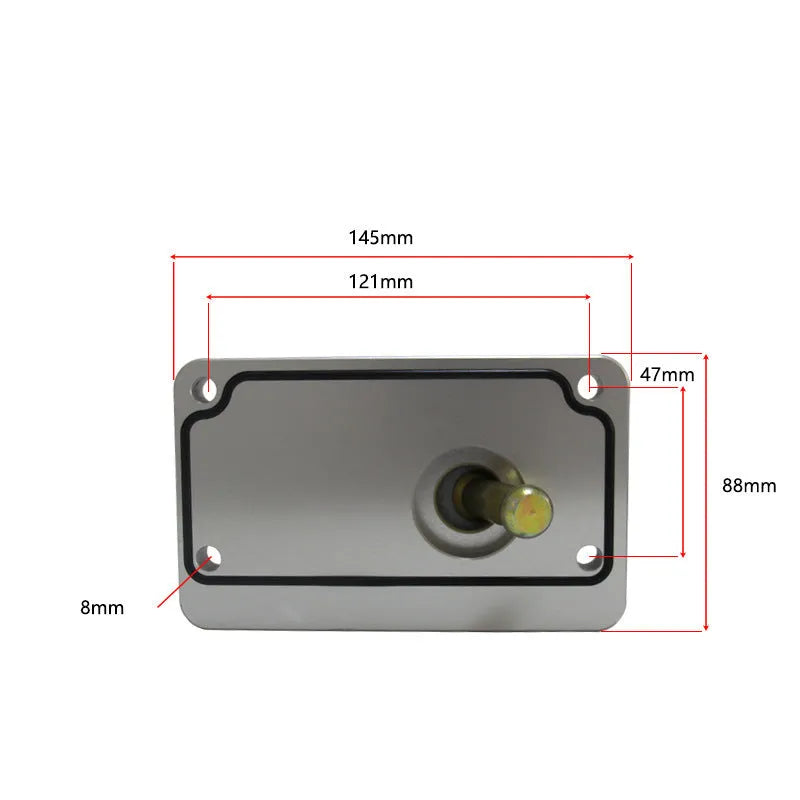 Silver aluminium alloy gear shift short rod lever for Horton vehicles