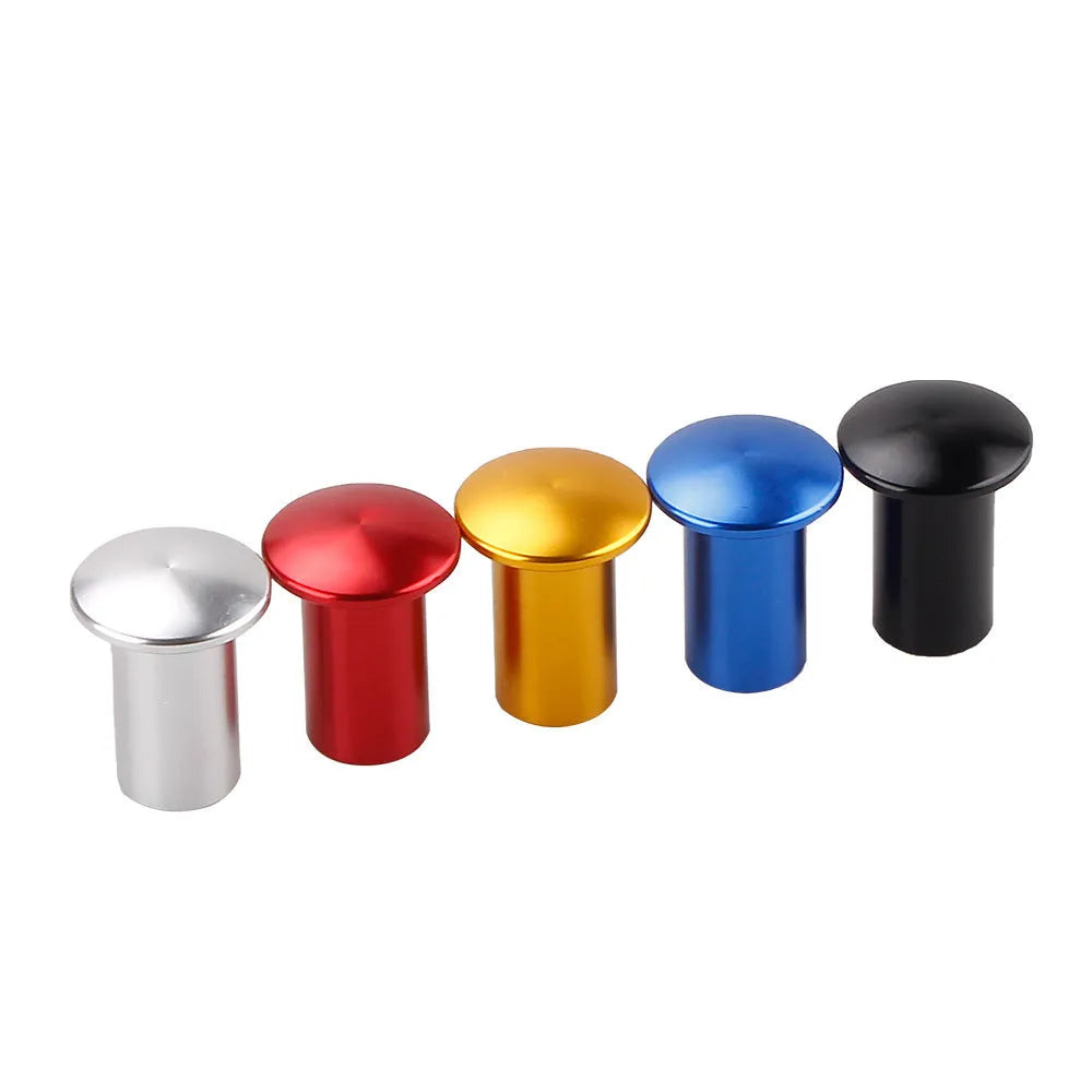 Aluminium alloy handbrake button cap for car modification in multiple colours.