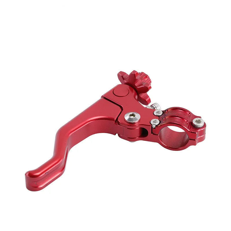 Aluminium alloy shorty two-finger motorcycle clutch lever in multiple colour options.