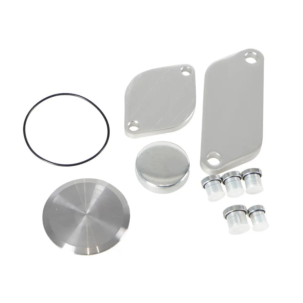 Silver aluminium alloy valve cover plug for automotive Cooler EGR systems.