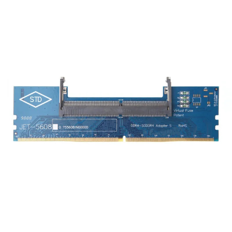 DDR4 laptop to desktop memory adapter card with anti-static bag and included memory stick