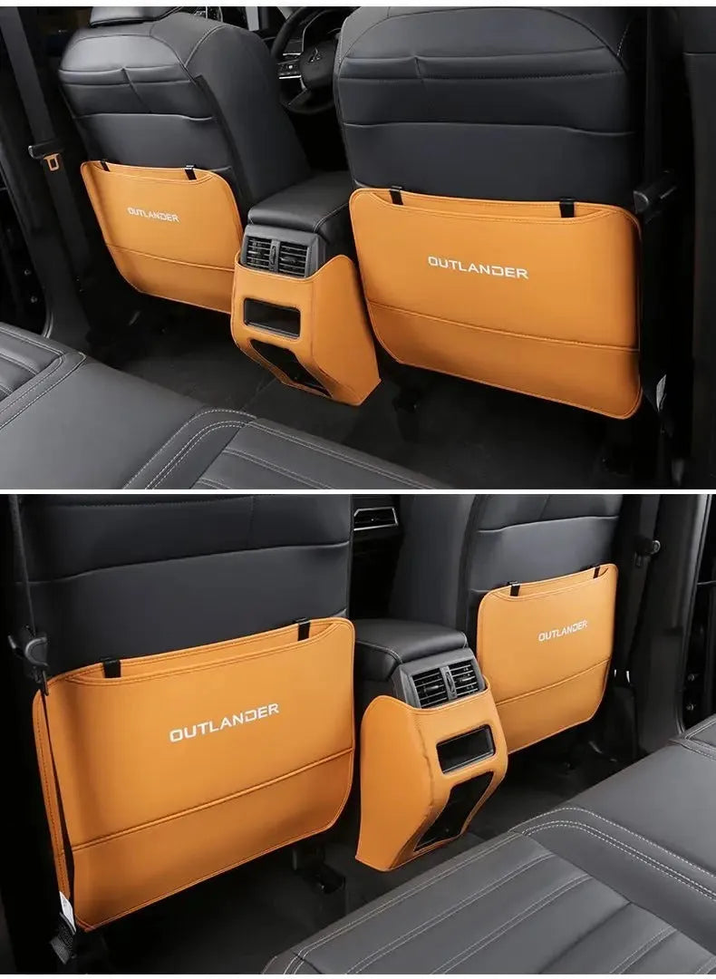 Mitsubishi Outlander seat armrest box leather anti-kick protection pads three-piece set