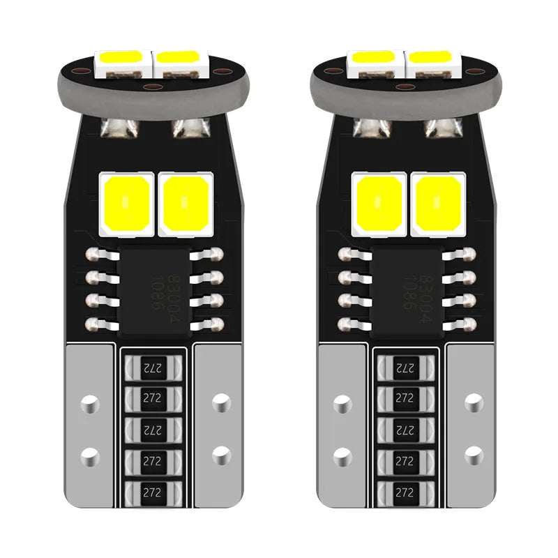 Small white 12V car number plate reading lamp with fibreglass housing.