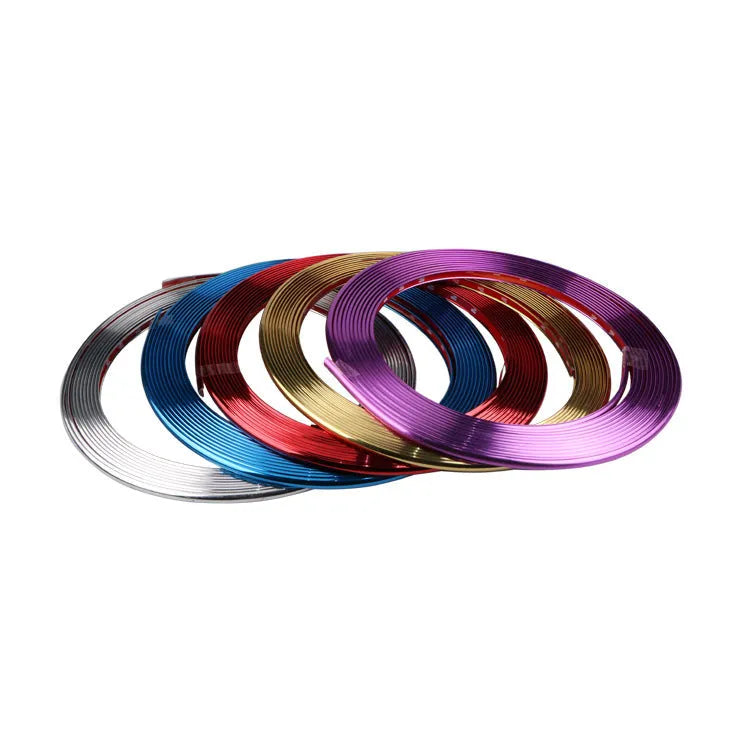 Galvanised purple wheel trim roll with anti-collision strip for car decoration