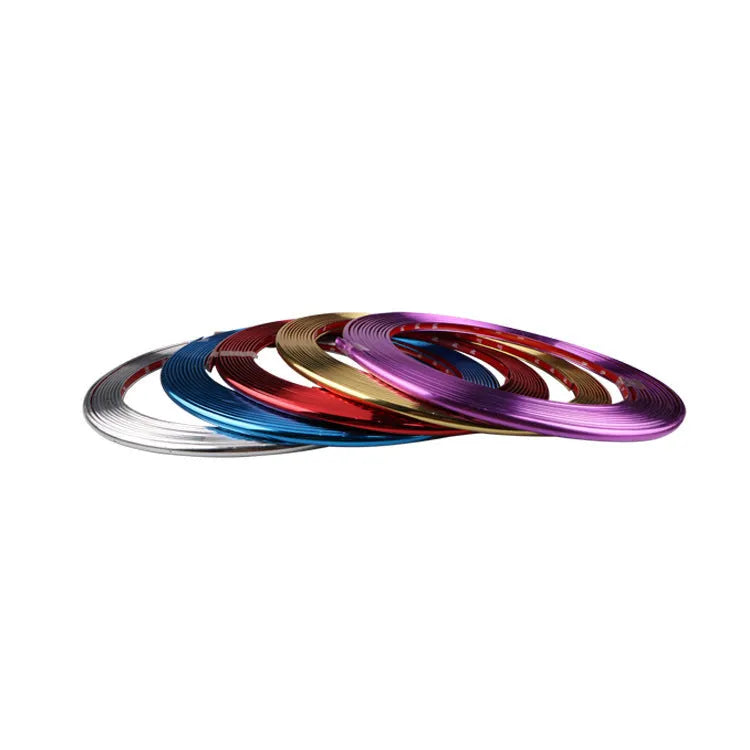 Galvanised purple wheel trim roll with anti-collision strip for car decoration