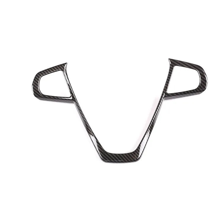 Carbon fibre pattern ABS plastic button frame for BMW steering wheel.