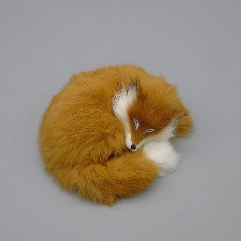 Artificial fox fur decorative handicraft in red, white or yellow colours, 15cm long