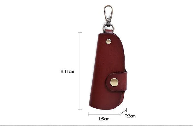 Genuine leather handmade key storage bag in four colour options for car and door keys