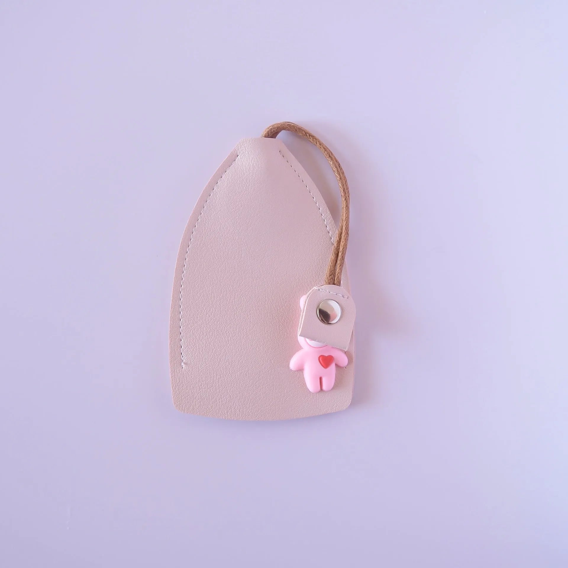 PU leather car key case showing interior storage for keys and credit cards in available colour options