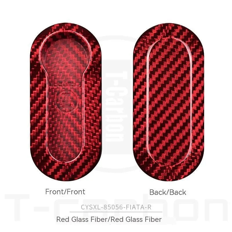 Carbon fibre and glass fibre replacement shells for automobile key fobs in three colour options