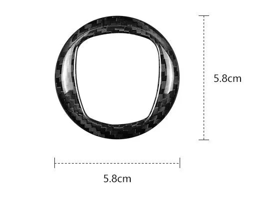Real dry carbon carbon fibre steering wheel decorative frame in black or red colour options