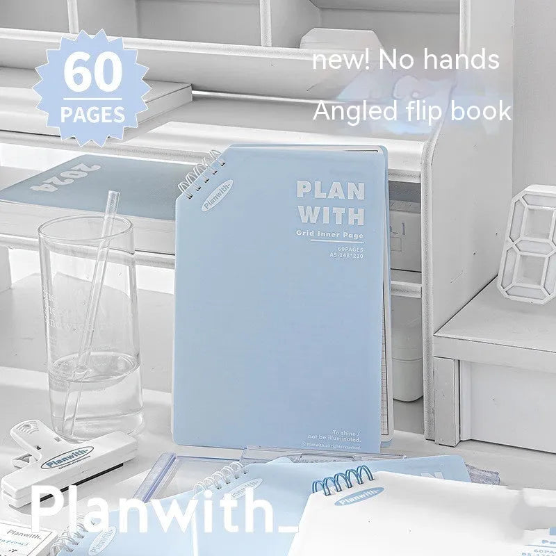 Oblique angle artsy ins style student notebook in A5 or B5 size with salt series design
