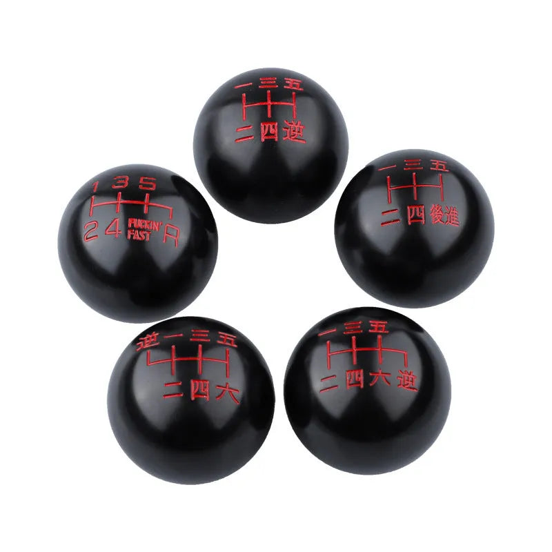 Aluminium alloy round car gear shift knob in multiple colour options for general fit modification.