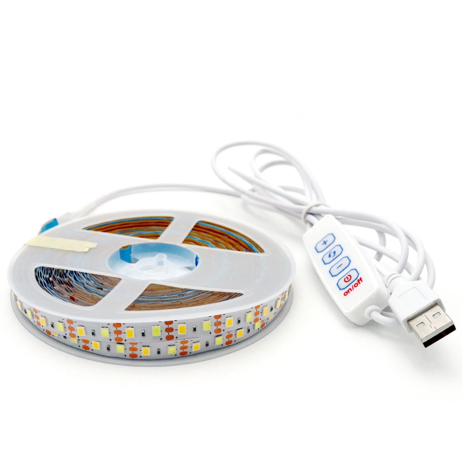 USB two-colour dimmable LED light strip 120 beads 2835 non-waterproof 5V