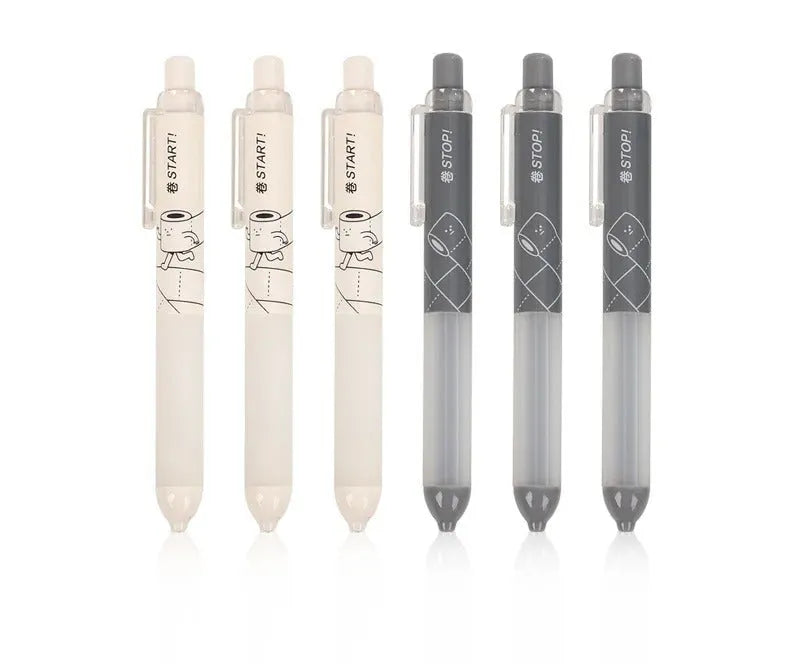 0.5mm automatic pencil with cloud grip in black and white minimalist design
