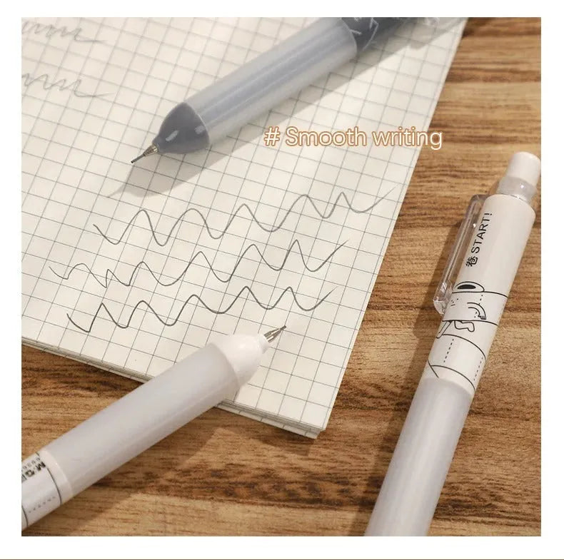 0.5mm automatic pencil with cloud grip in black and white minimalist design