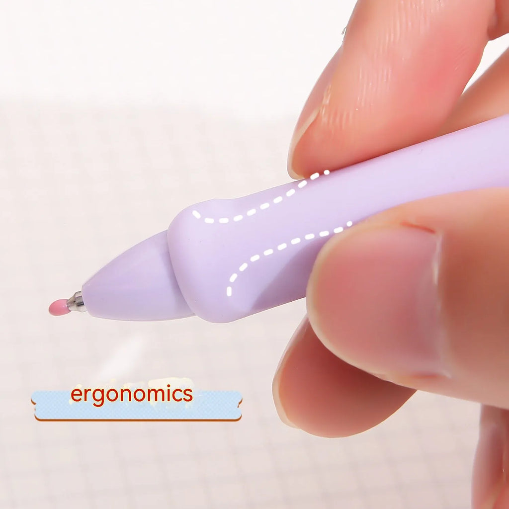 Macaron colour press gel pen with 0.5mm tip in three colour options for student writing