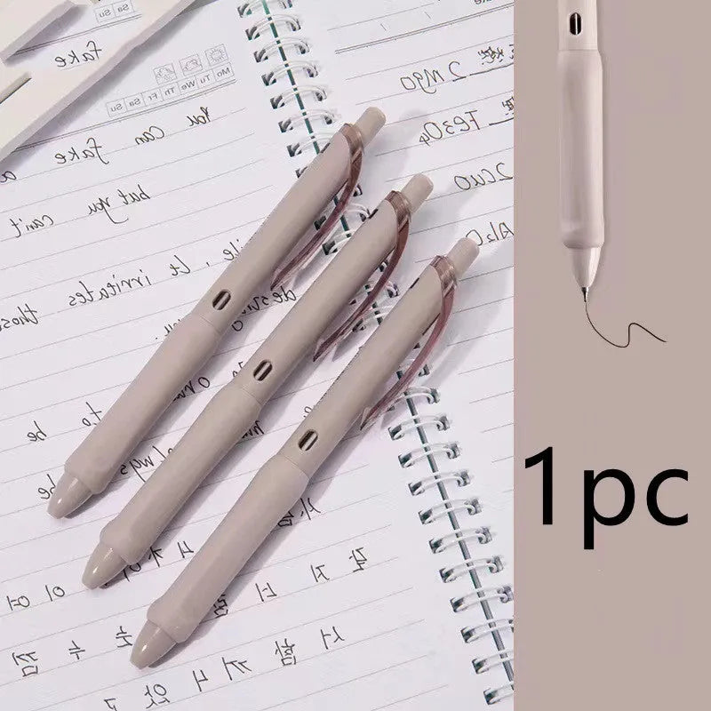 Macaron colour press gel pen with 0.5mm tip in three colour options for student writing