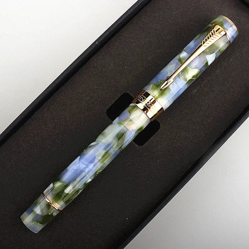 Deep bath green metal pen showing three available tip size options