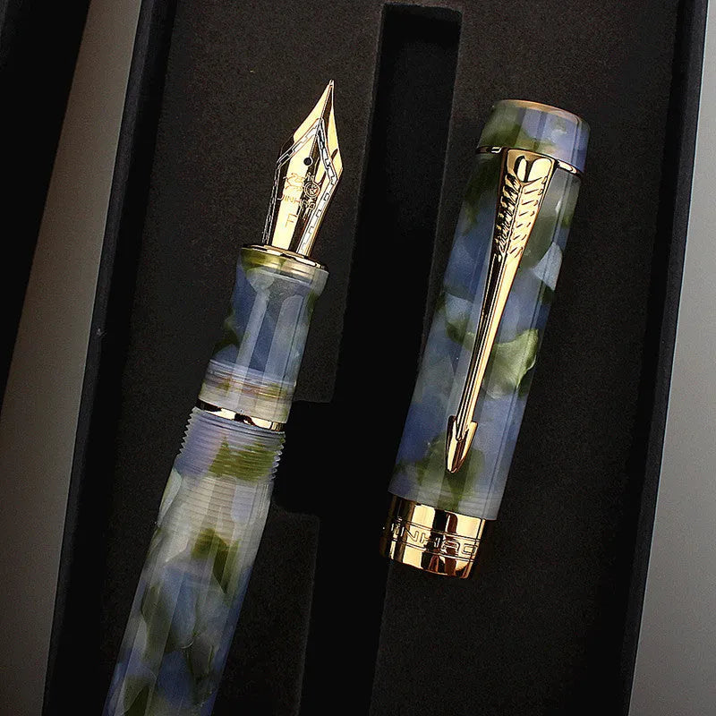 Deep bath green metal pen showing three available tip size options