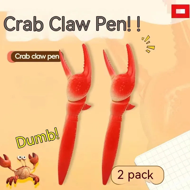 Ballpoint pen with crab design and pressing can clip mechanism