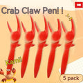Ballpoint pen with crab design and pressing can clip mechanism