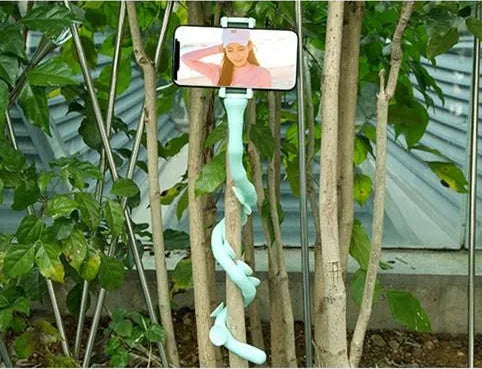 Flexible worm-style phone bracket with suction cup attachment in three colour options