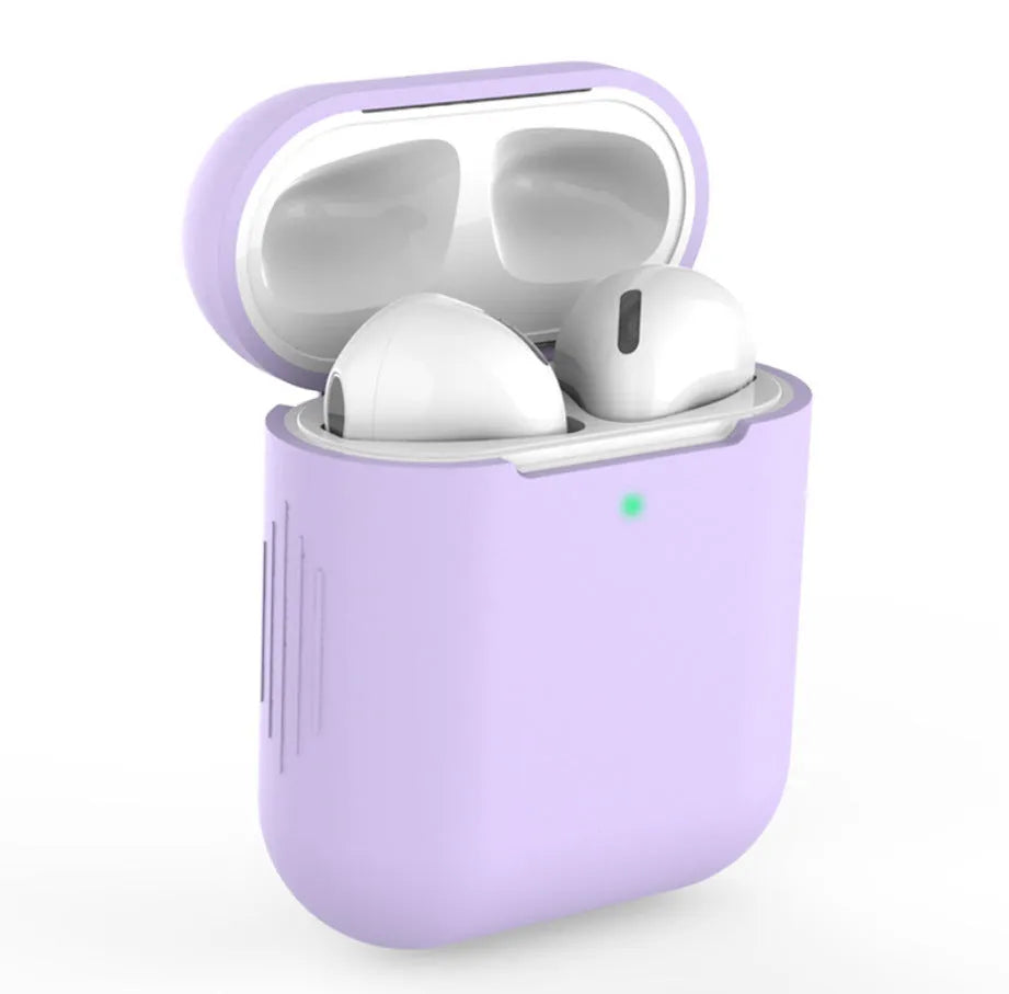 Silicone protective cover for AirPods 2 wireless earbuds in multiple colour options